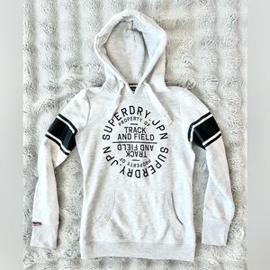 Superdry women’s hoodie grey navy blue size xs 2 - 4